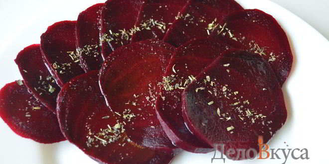 Рецепт гарнир из вареной свеклы с заправкой из горчицы, бальзамического уксуса и оливкового масла