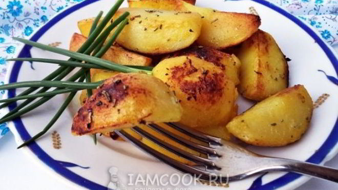 Рецепт Ароматный картофель с розмарином и апельсином