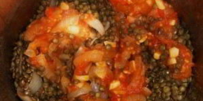 Рецепт чечевица с колбасой