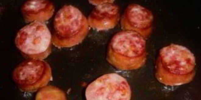 Рецепт чечевица с колбасой