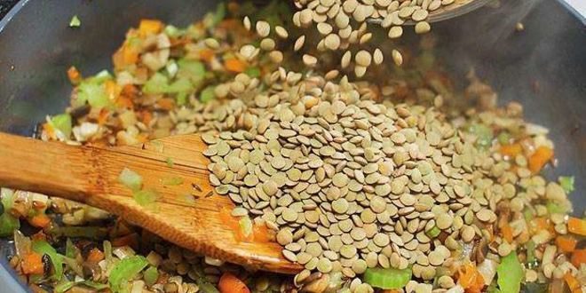 Рецепт чечевица с овощами