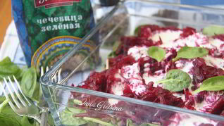 Рецепт Чечевица со свеклой и шпинатом