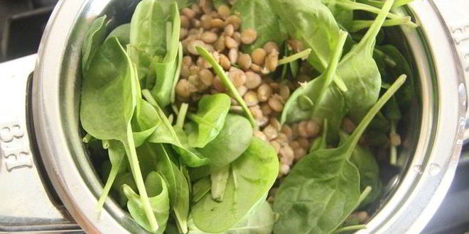 Рецепт чечевица со свеклой и шпинатом