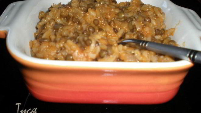 Рецепт Факоризо — чечевица с рисом