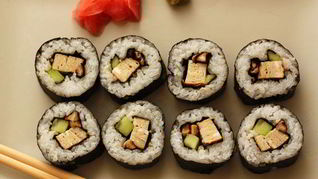 Рецепт Футомаки с омлетом и шиитаке