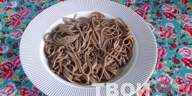 Рецепт гречневая лапша соба с фрикадельками