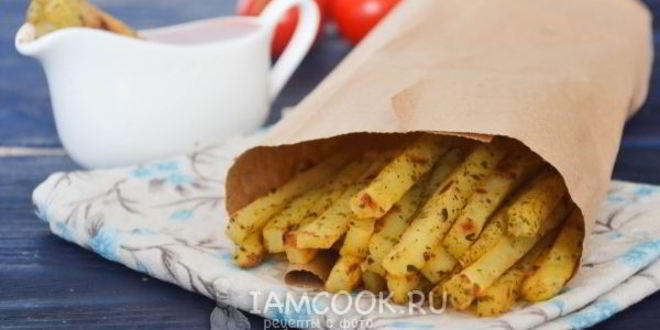Рецепт картофель фри в духовке без масла