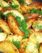 Картофель по-деревенски с чесноком