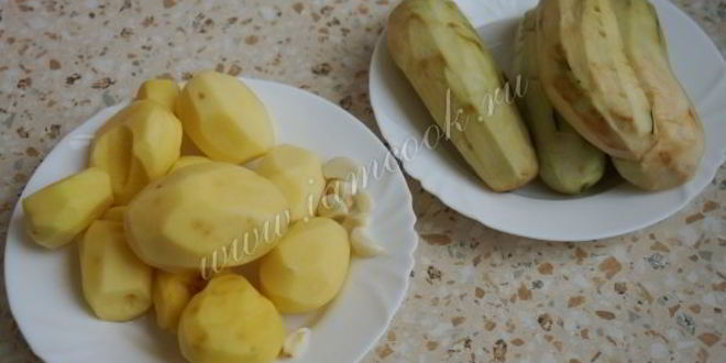 Рецепт картофель с баклажанами
