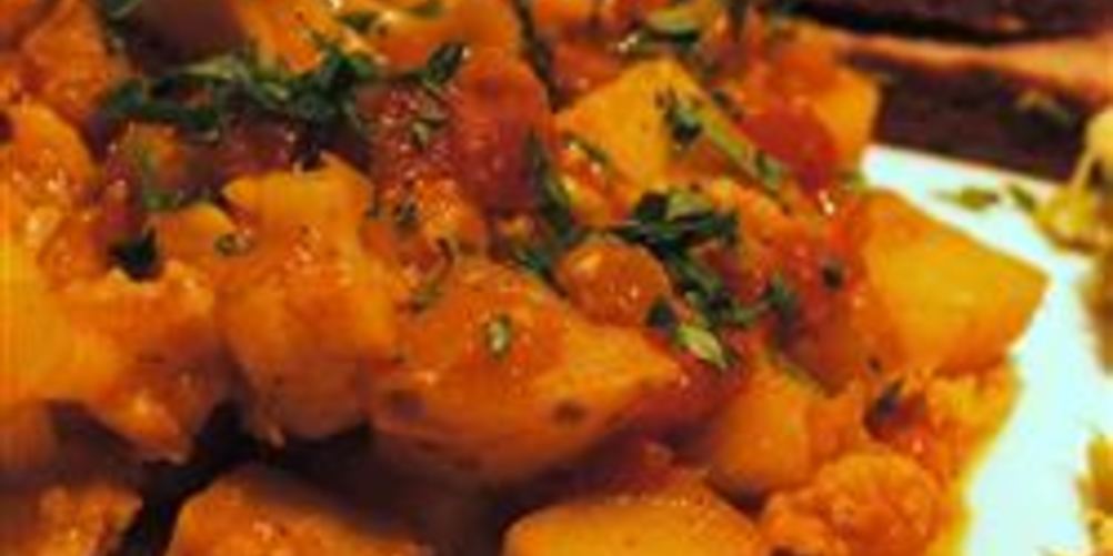 Как приготовить картофель с чечевицей по-мадрасски