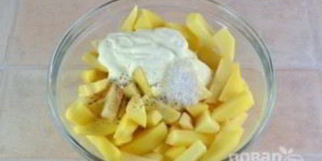 Рецепт картофель с курицей в духовке