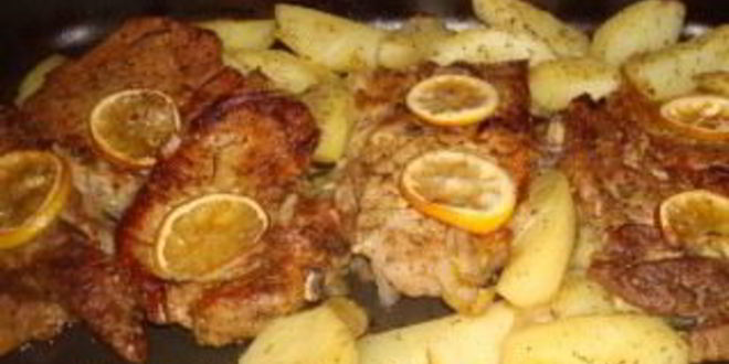 Рецепт картофеля со свининого в духовке