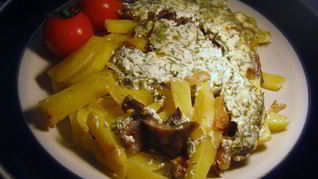 Рецепт Картофель в сметанно-чесночной заливке