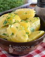 Картофель в сметанном соусе с кресс-салатом
