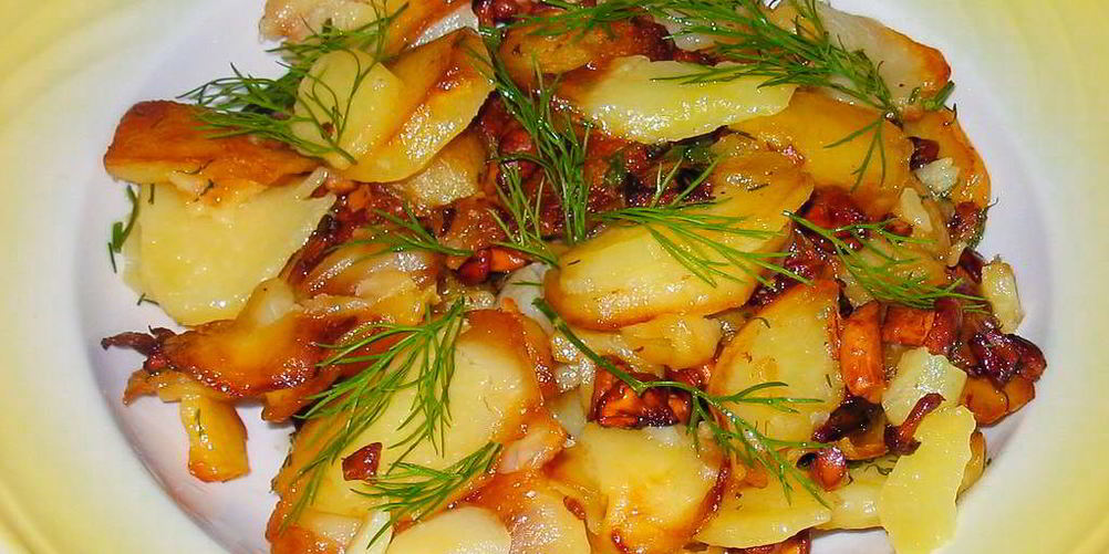 Как приготовить картофель, жаренный с лисичками
