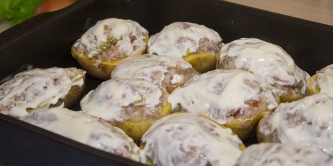 Рецепт картофельные лодочки в духовке с начинкой фаршем