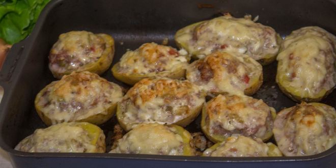 Рецепт картофельные лодочки в духовке с начинкой фаршем