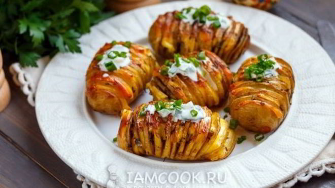 Рецепт Картошка-гармошка с сыром в духовке