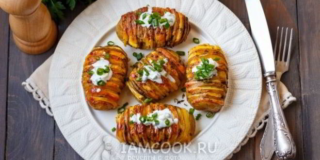 Рецепт картошка-гармошка с сыром в духовке