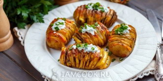 Рецепт картошка-гармошка с сыром в духовке