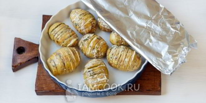 Рецепт картошка-гармошка с сыром в духовке