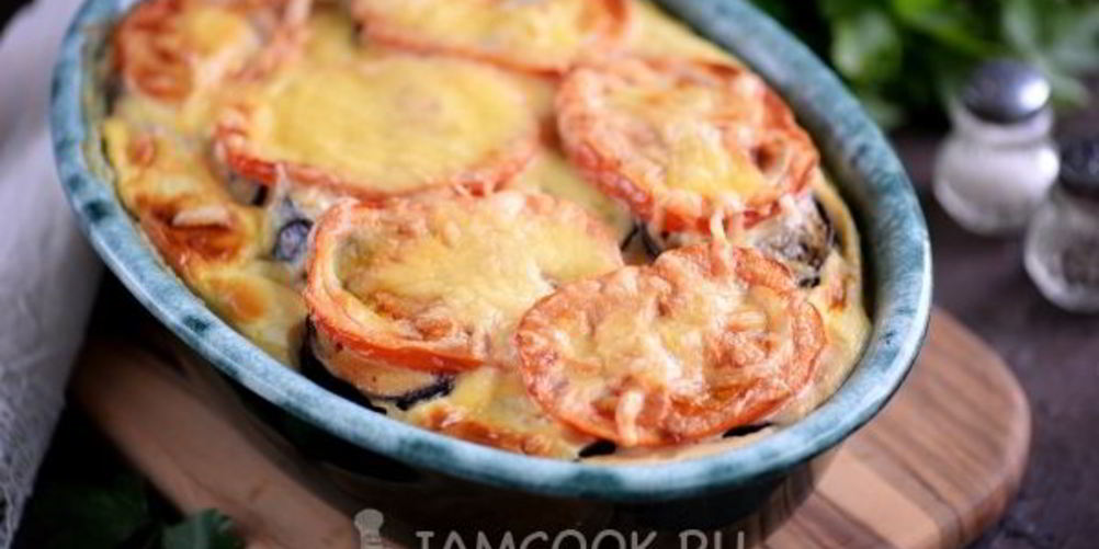 Как приготовить картошка с баклажанами и помидорами в духовке