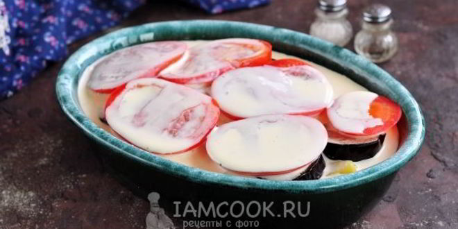 Рецепт картошка с баклажанами и помидорами в духовке