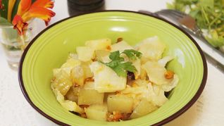 Рецепт Картошка с капустой в духовке