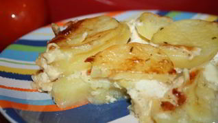 Рецепт Картошка в духовке со сливками и сыром