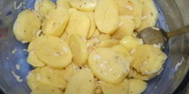 Рецепт картошка в духовке со сливками и сыром