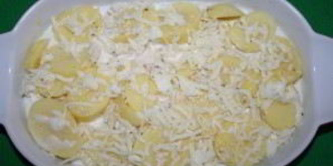 Рецепт картошка в духовке со сливками и сыром