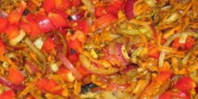 Рецепт коричневый рис с овощами