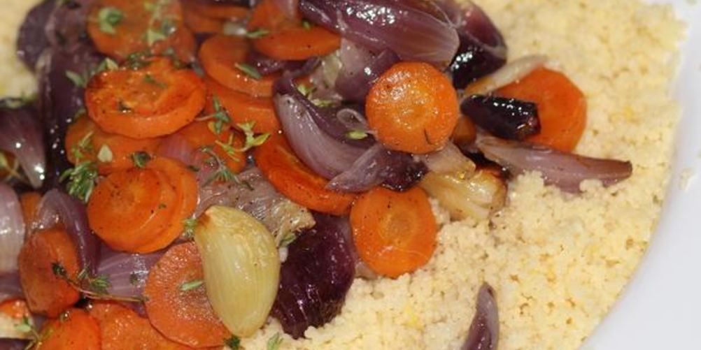 Как приготовить лимонный кускус с запеченными овощами