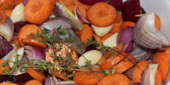 Рецепт лимонный кускус с запеченными овощами