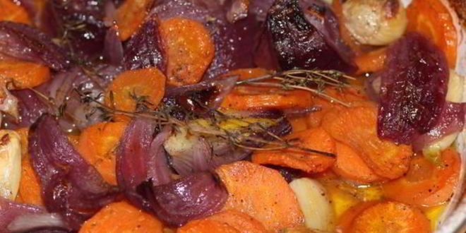 Рецепт лимонный кускус с запеченными овощами