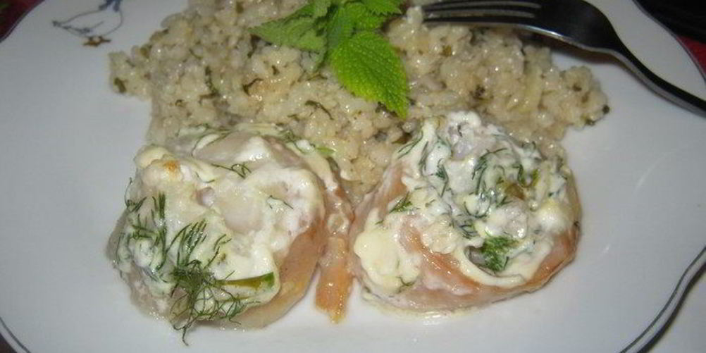 Как приготовить мятный рис с рыбными рулетиками