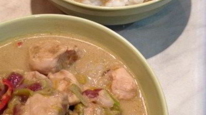 Рецепт Рис и карри с курицей и кокосовым молоком