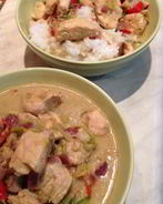 Рис и карри с курицей и кокосовым молоком