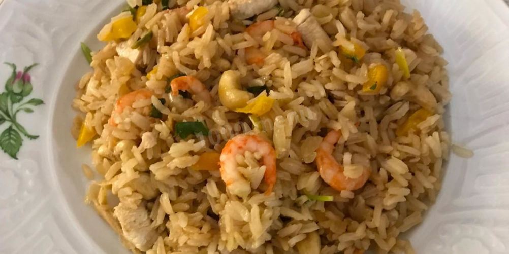 Рецепт рис с жареными креветками по-китайски