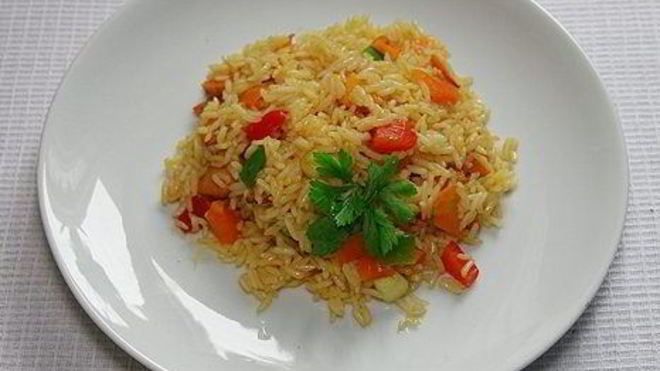 Рецепт Рис с болгарским перцем