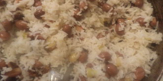 Рецепт рис с фасолью и беконом