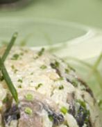 Рис с грибами и сыром маскарпоне