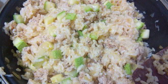 Рецепт рис с кабачками