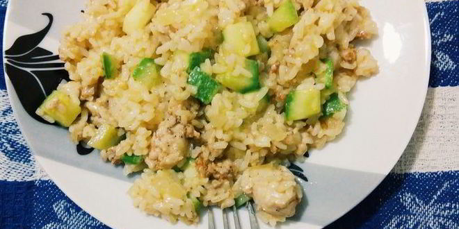 Рецепт рис с кабачками