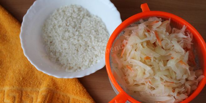 Рецепт рис с капустой и мясом