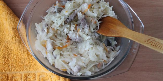 Рецепт рис с капустой и мясом