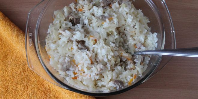 Рецепт рис с капустой и мясом