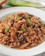 Рис с капустой и сушеными грибами