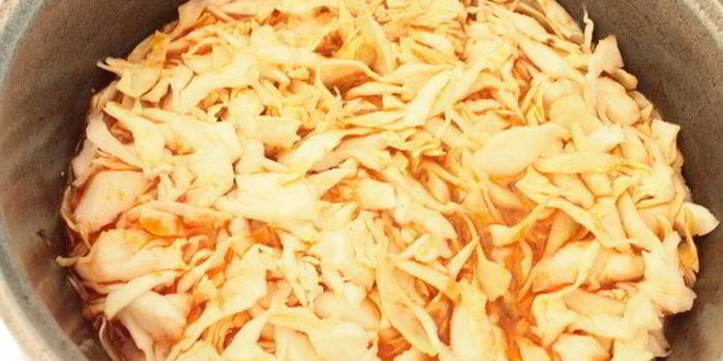 Рецепт рис с капустой и сушеными грибами