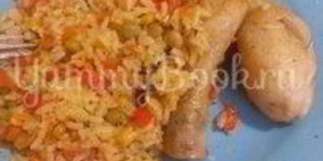 Рецепт рис с курицей и овощами